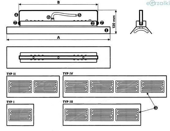 ECL I 1000W radiant heater